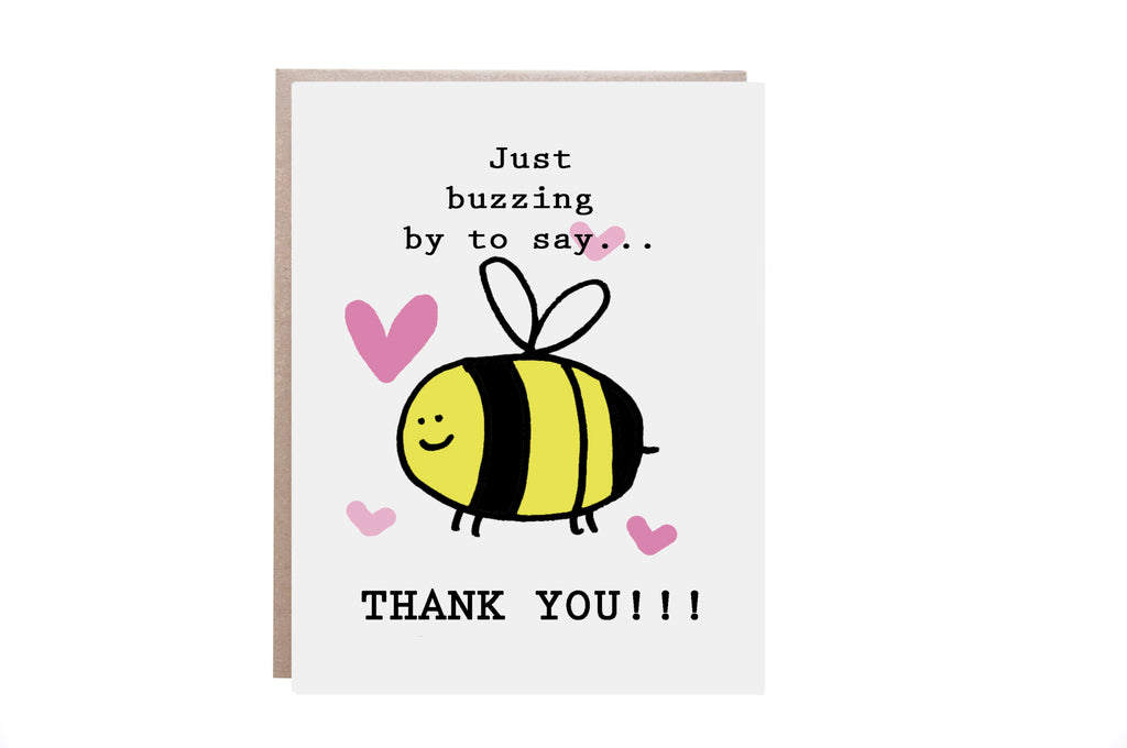 BugsNBees > Bee Gifts > Buzzy Bumblebee Thank-You Cards, pk/8