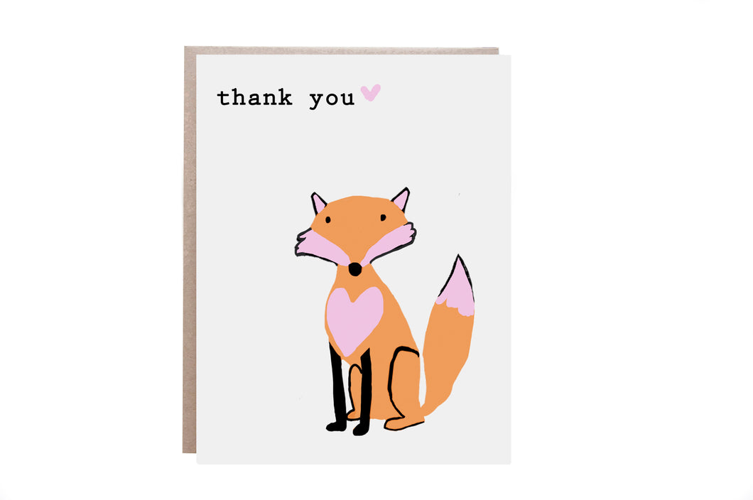 Fox Thank You Card