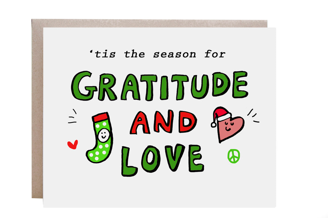 Gratitude and Love Christmas Card