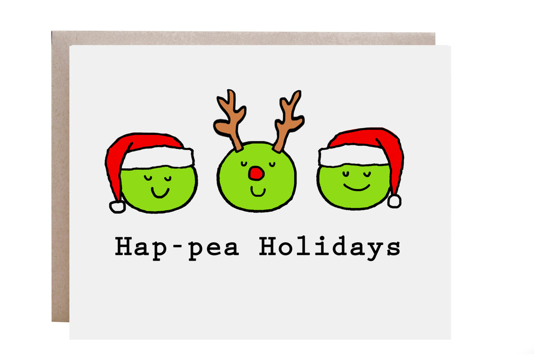 Hap-pea Holidays Card