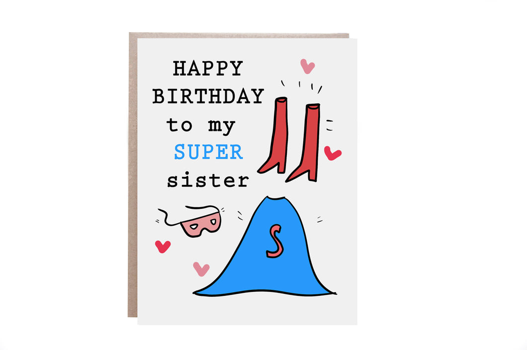 Sister Superhero Birthday Card