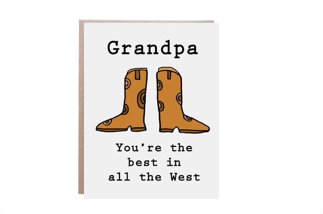 Best in the West Grandfather Card