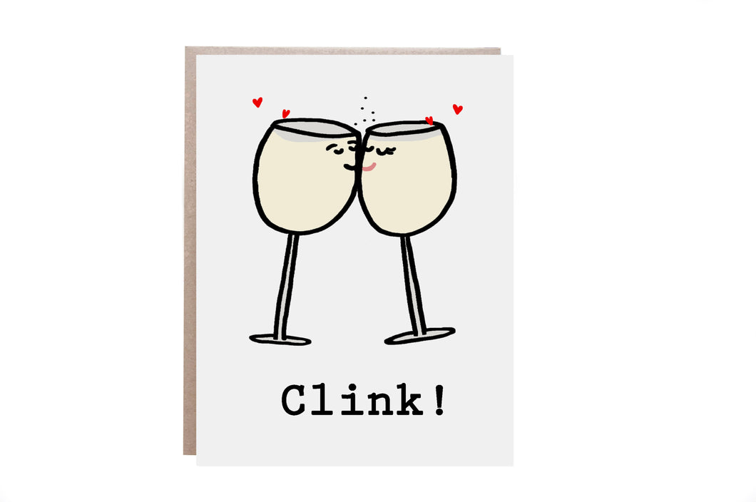 Clink Wedding Card