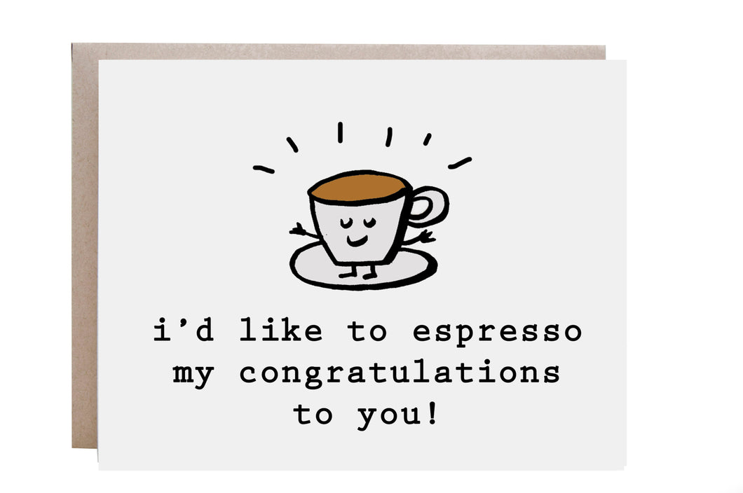Coffee Congratulations Card