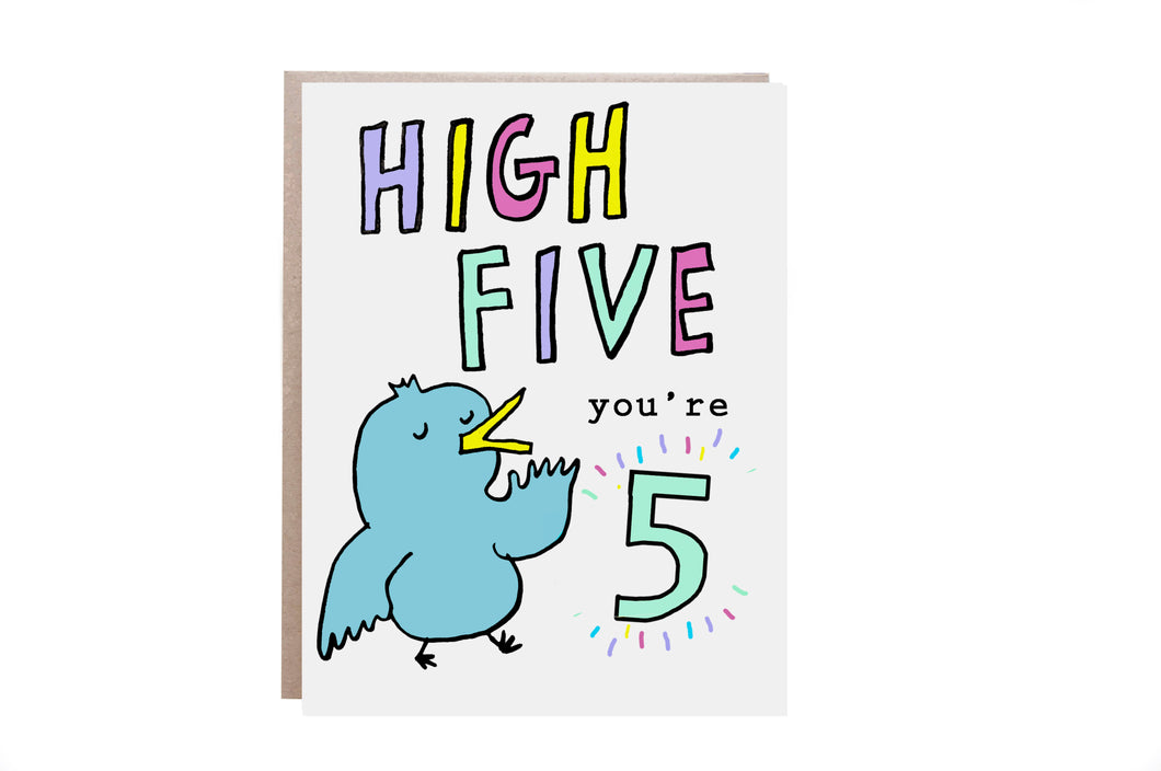Five Year Old Birthday Card