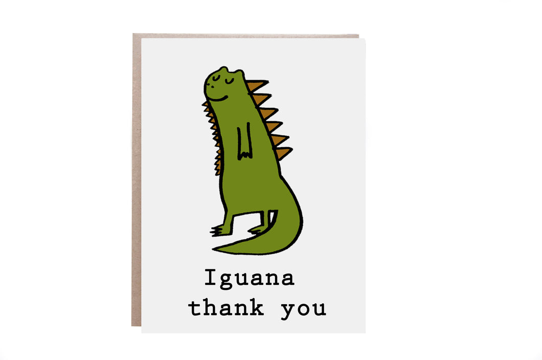 Iguana Thank You Card