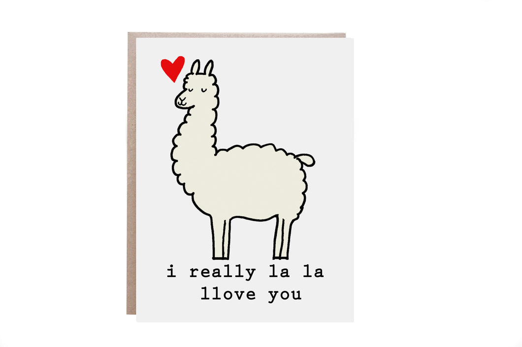 Llama Love Card