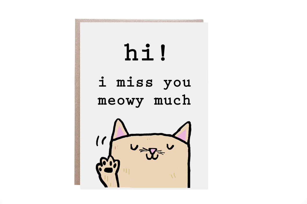 Cat Miss You Card