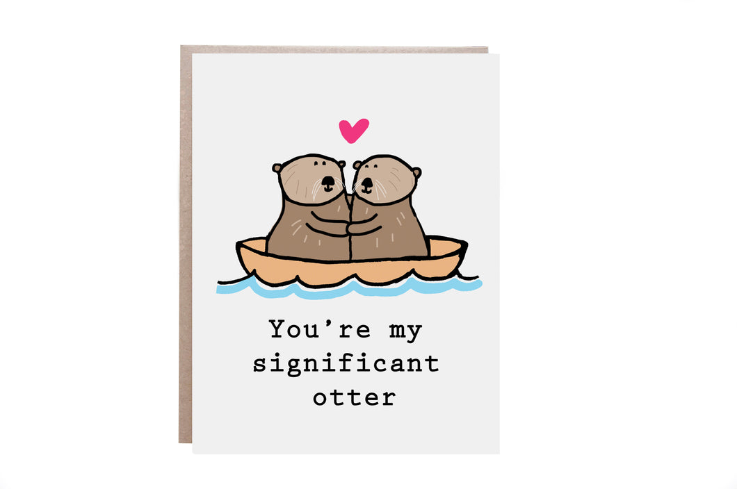 Significant Otter Greeting Cards by Andie Hanna